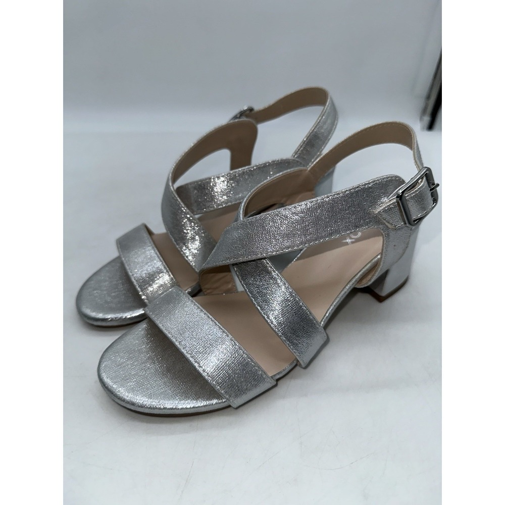 Paradox London Ida Sandals, Size 7.5 M, Color Silver Shimmer